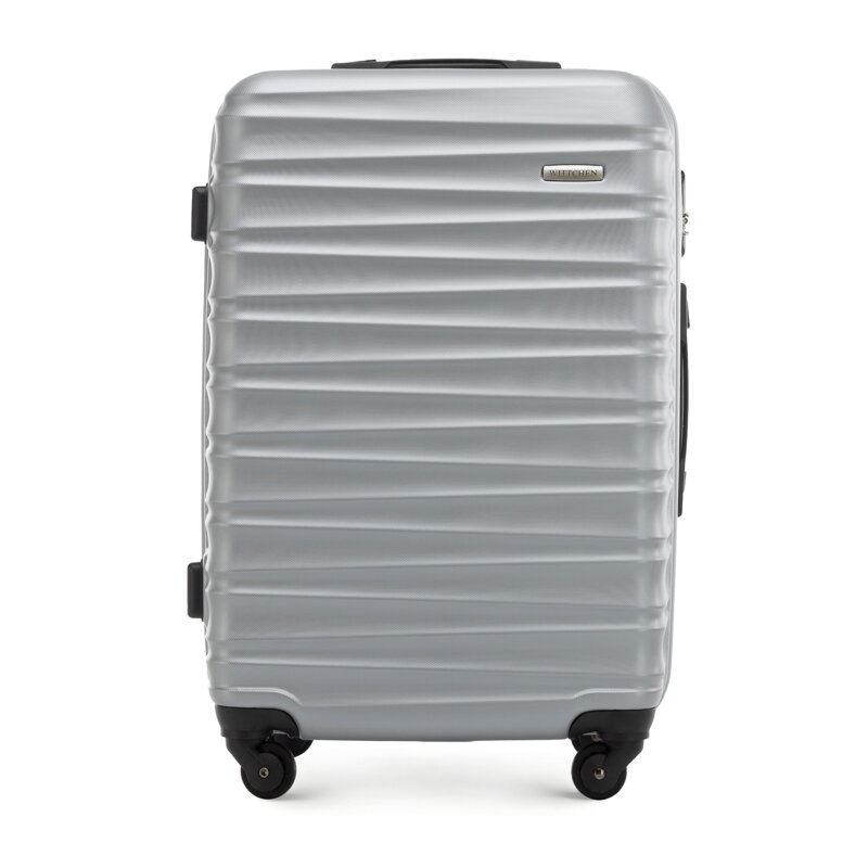 Średnia walizka z ABS-u z żebrowaniem szara 56-3A-312-01