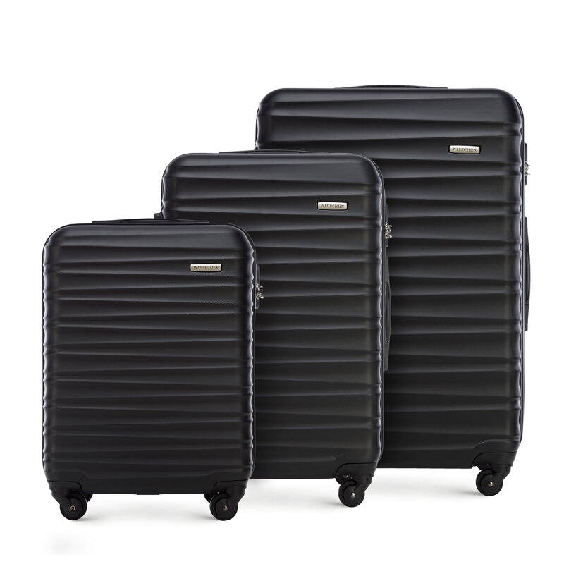 Zestaw walizek z ABS-u z żebrowaniem 56-3A-31S-11