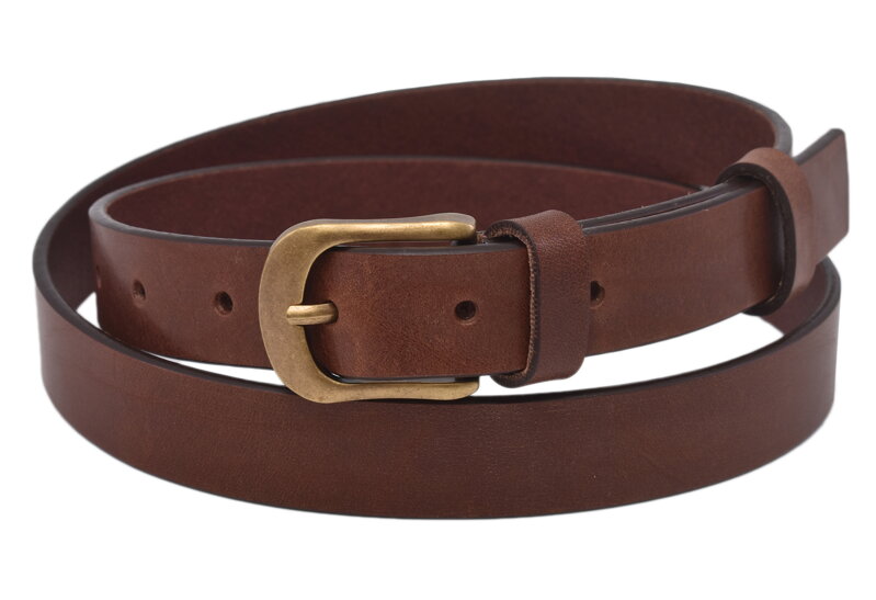 Kožený dámsky opasok 720-25-42 tmavohnedý pracka Šarlota