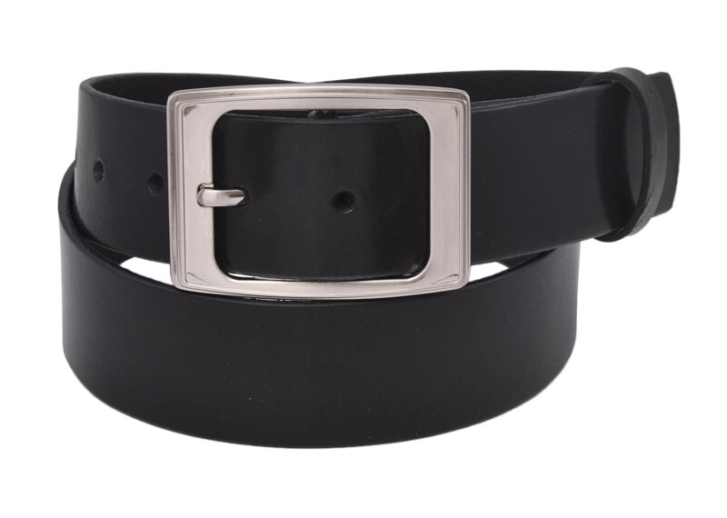 Kožený dámsky opasok 724-40-35 čierny hladký pracka Estera