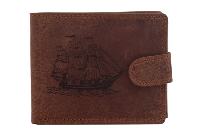 Pánska peňaženka MERCUCIO svetlohnedá vzor 42 loď 2911906